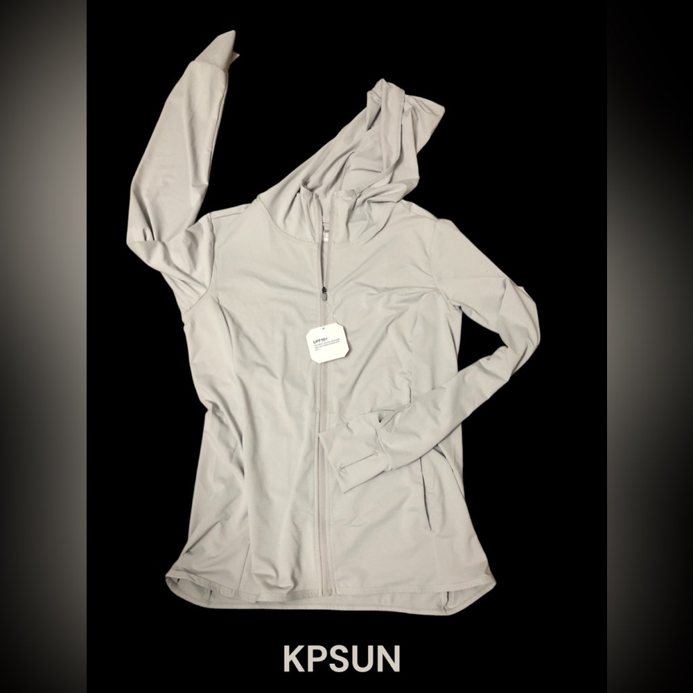 KPSUN UPF 50+ Gray Hooded Jacket Small